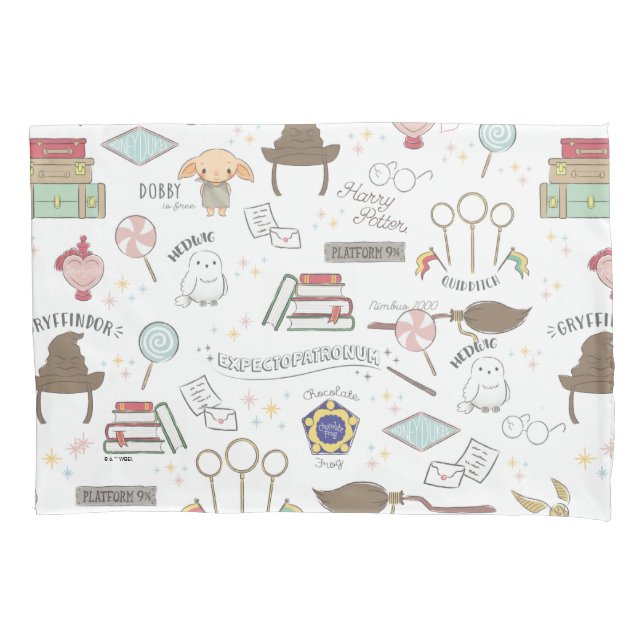 HARRY POTTER™ Kleines Magie-Muster Kissenbezug (Vorderseite)