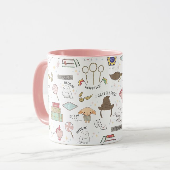 HARRY POTTER™ Kleines Magie-Muster Tasse (Vorderseite Links)