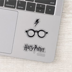 Harry Potter Lightning Scar and Glasses Aufkleber