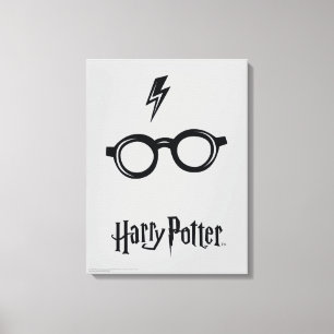 Harry Potter Lightning Scar and Glasses Leinwanddruck