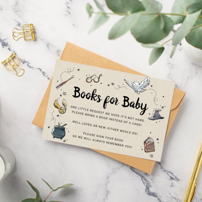 Harry Potter - Livres pour Baby Invitation (Card on table)