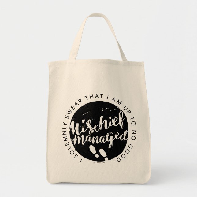 Harry Potter | Marauder's Map Charms Typografie Tragetasche (Vorne)