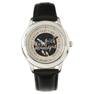 Harry Potter Marauder's Map Charms Typografy Armbanduhr