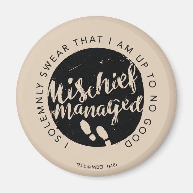 Harry Potter | Marauder's Map Zauber-Typografie Magnet (Vorne)