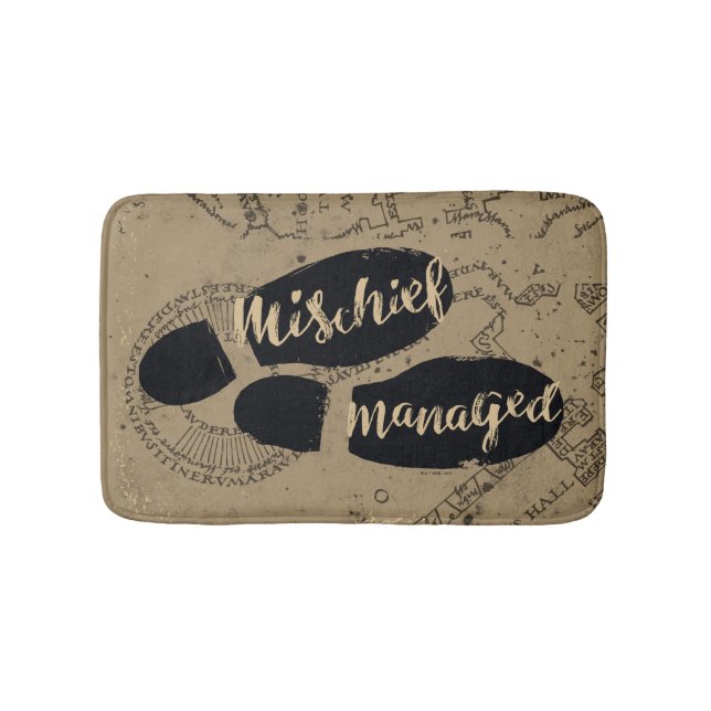 Harry Potter | MISCHIEF MANAGED™ Map Footprints Badematte (Vorderseite)