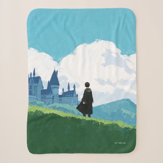 HARRY POTTER™ mit Blick auf das Schloss HOGWARTS™ Sherpadecke (Vorderseite)