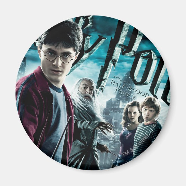 Harry Potter mit Dumbledore Ron und Hermione 1 Magnet (Vorne)