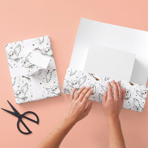 Harry Potter   Motif Hedwig - Papier d'emballage p