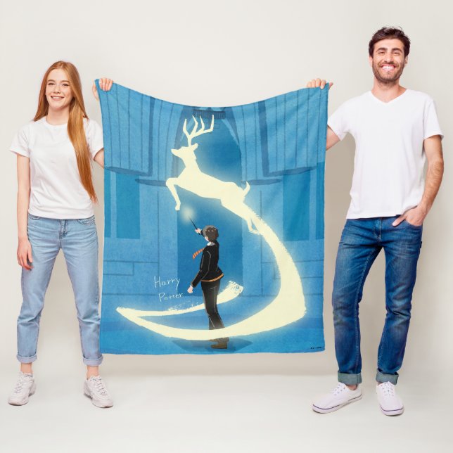 HARRY POTTER™ Patronus-Malerei Fleecedecke (Beispiel)