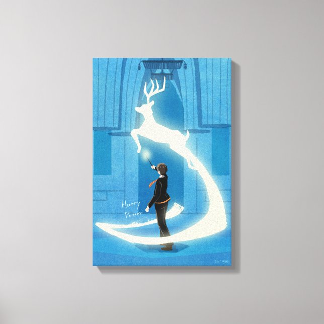 HARRY POTTER™ Patronus-Malerei Leinwanddruck (Vorderseite)