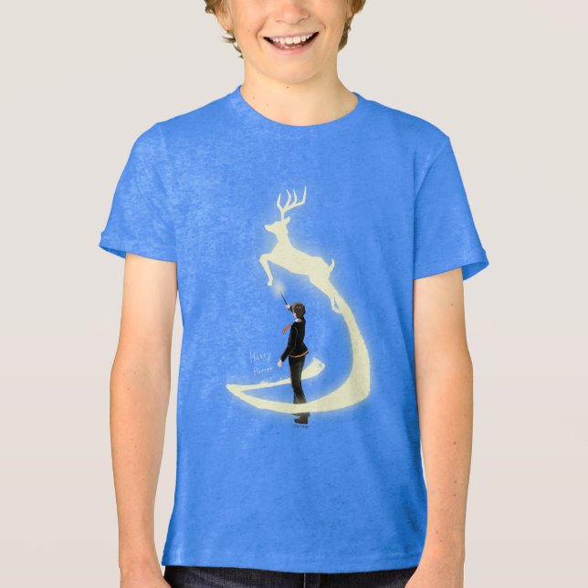 HARRY POTTER™ Patronus-Malerei Tri-Blend Shirt (Vorderseite)