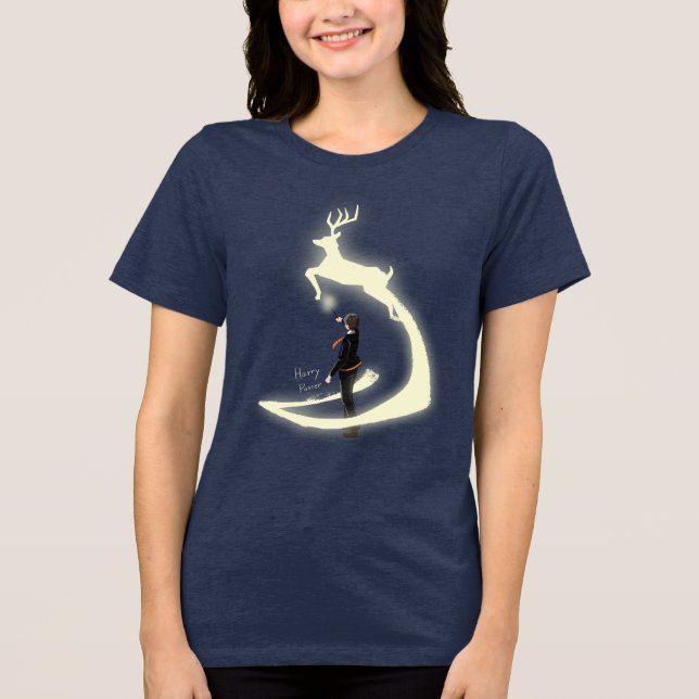 HARRY POTTER™ Patronus-Malerei Tri-Blend Shirt (Vorderseite)