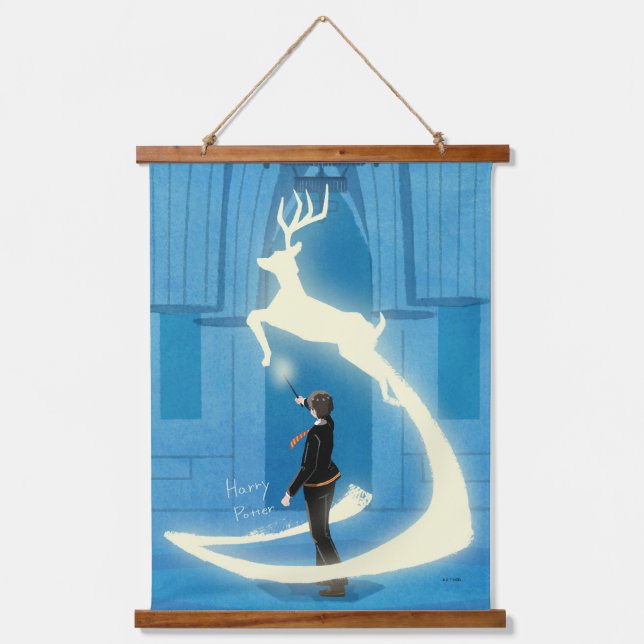 HARRY POTTER™ Patronus Painting Wandteppich Mit Holzrahmen (Vorderseite)