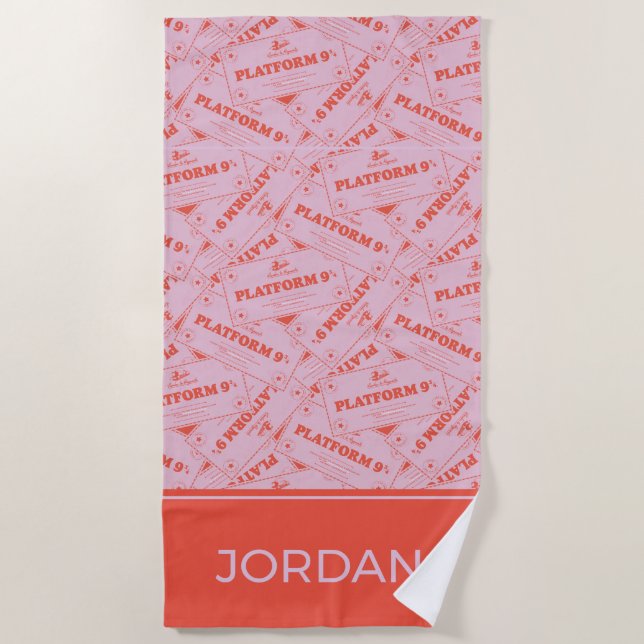 HARRY POTTER™ | Platforn 9 3/4 Zugfahrkarten Strandtuch (Vorderseite)