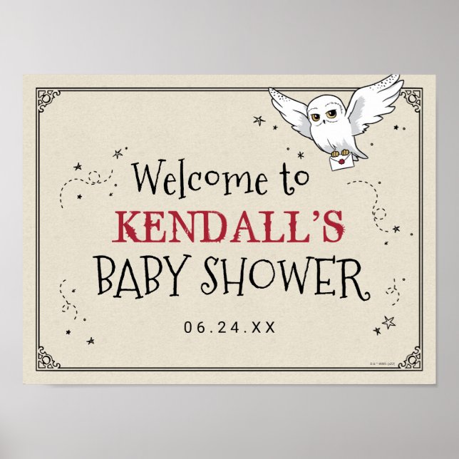 Harry Potter | Poster du Baby shower Hedwig (Devant)