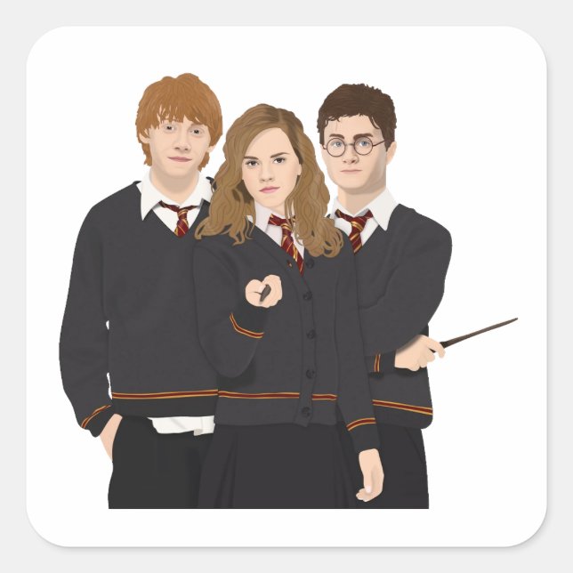Harry potter quadratischer aufkleber (Vorderseite)