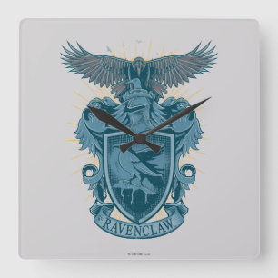 Harry Potter Ravenclaw Crest Quadratische Wanduhr