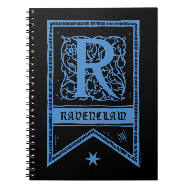 Harry Potter | Ravenclaw-Monogrammbanner Notizblock (Vorderseite)