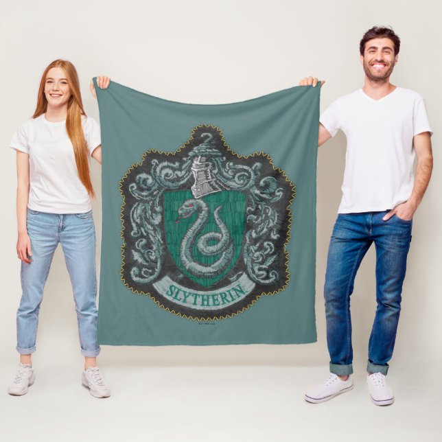 Harry Potter | Retro Mighty Slytherin Wappen Fleecedecke (Beispiel)