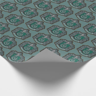 Harry Potter | Retro Mighty Slytherin Wappen Geschenkpapier
