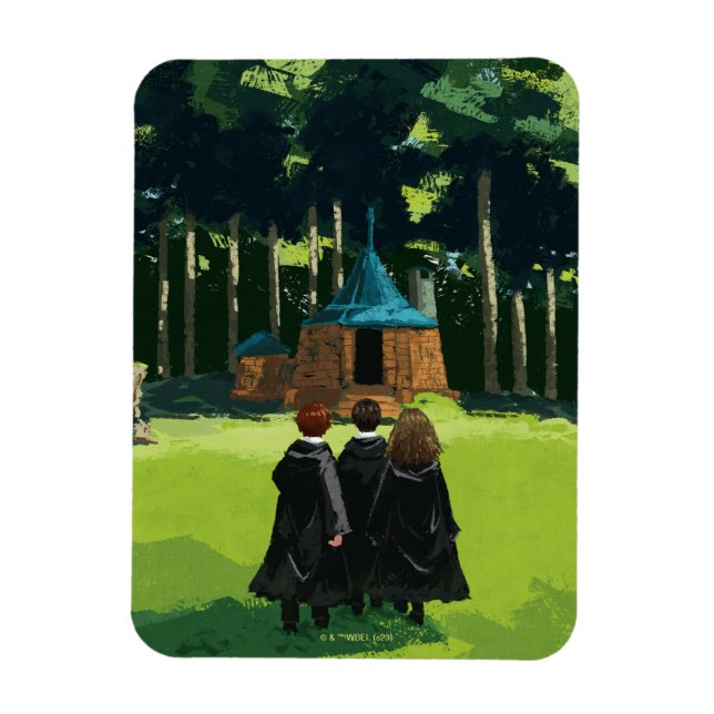 HARRY POTTER™, Ron & Hermione bei Hagrid's Hut Magnet (Vertikal)