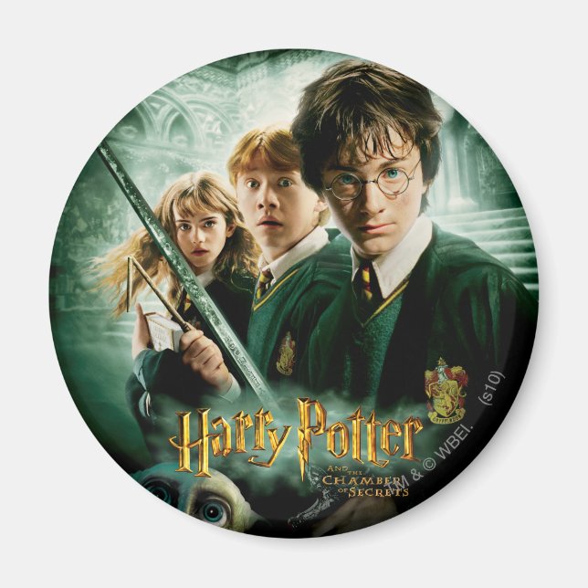 Harry Potter Ron Hermione Dobby Group Shot Magnet (Vorne)