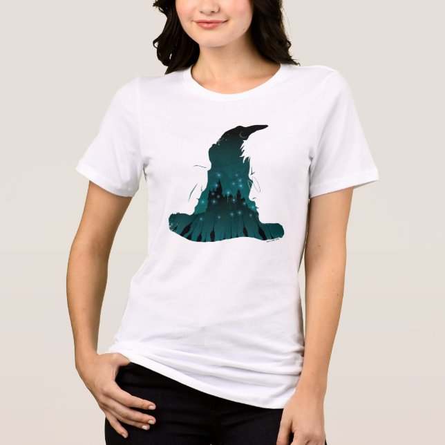 Harry Potter | Schlacht von Hogwarts Wizard Hat Tri-Blend Shirt (Vorderseite)
