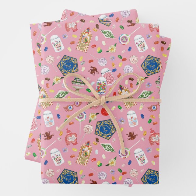 HARRY POTTER™ | Schokoladenfrosch und -muster Geschenkpapier Set (Beispiel)