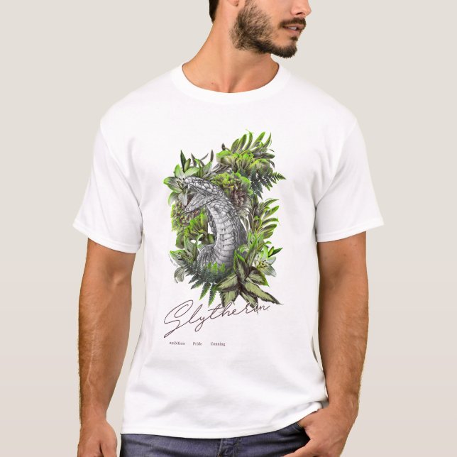 HARRY POTTER™ SLYTHERIN™ Blumengrafik T-Shirt (Vorderseite)