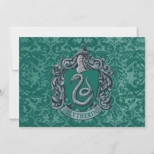 Harry Potter | Slytherin Crest Green Karte (Vorderseite)