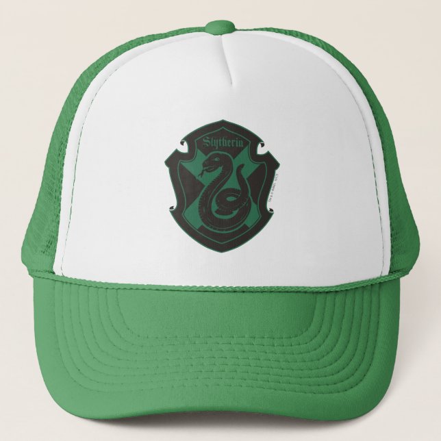 Harry Potter | Slytherin House Pride Crest Truckerkappe (Vorderseite)