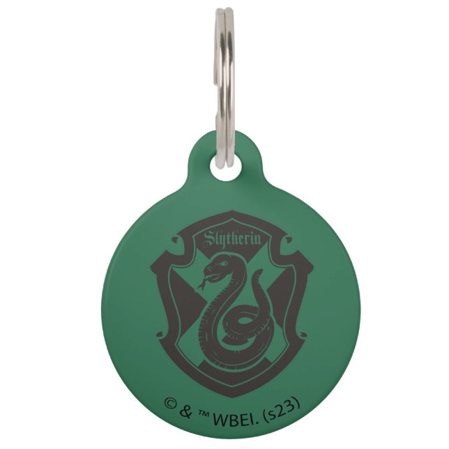 Harry Potter | Slytherin House Pride Wappen Haustiermarke (Vorderseite)
