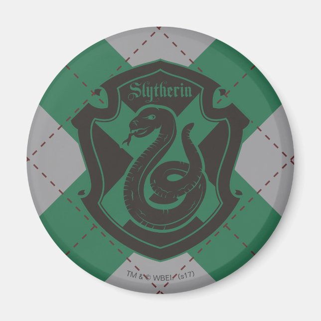 Harry Potter | Slytherin House Pride Wappen Magnet (Vorne)