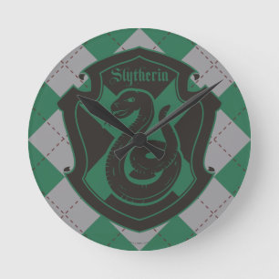 Harry Potter Slytherin House Pride Wappen Runde Wanduhr