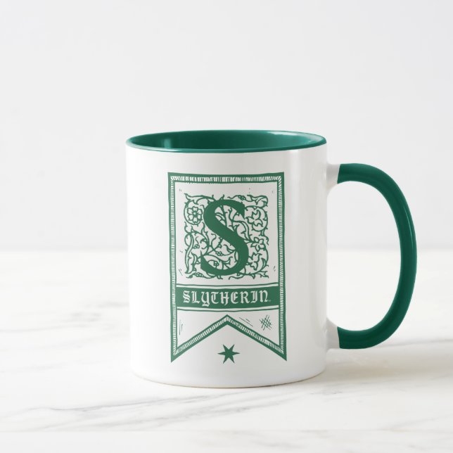 Harry Potter | Slytherin-Monogrammfahne Tasse (Rechts)
