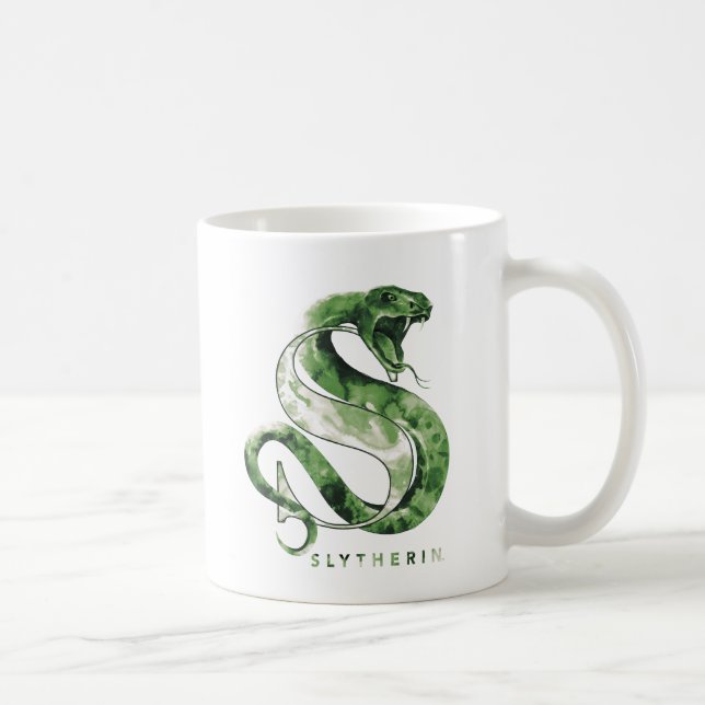 Harry Potter | SLYTHERIN™ Schlange Wasserfarbe Kaffeetasse (Rechts)