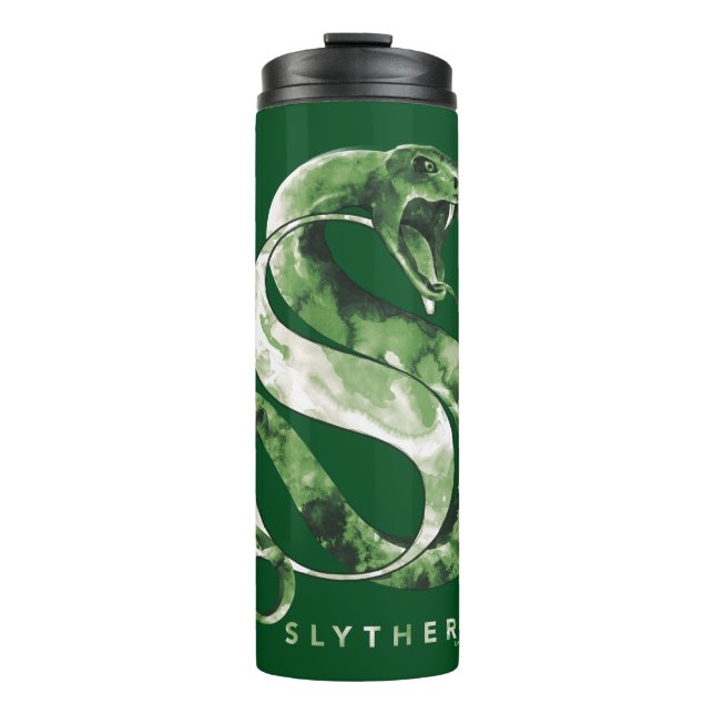 Harry Potter | SLYTHERIN™ Schlange Wasserfarbe Thermosbecher (Vorderseite)
