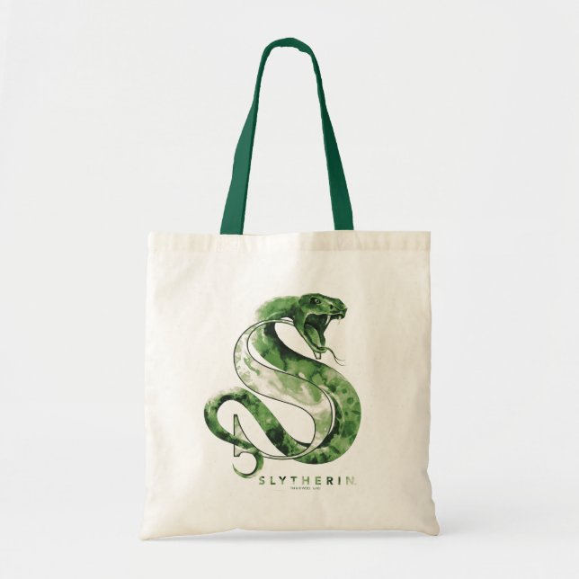 Harry Potter | SLYTHERIN™ Schlange Wasserfarbe Tragetasche (Vorne)