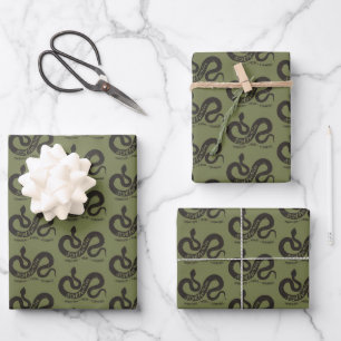 Harry Potter   SLYTHERIN™ Silhouette Typografie Geschenkpapier Set