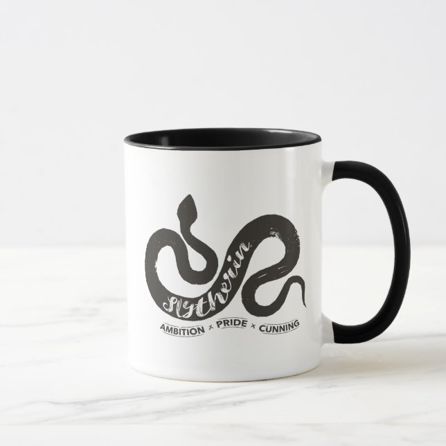 Harry Potter | SLYTHERIN™ Silhouette Typografie Tasse (Rechts)