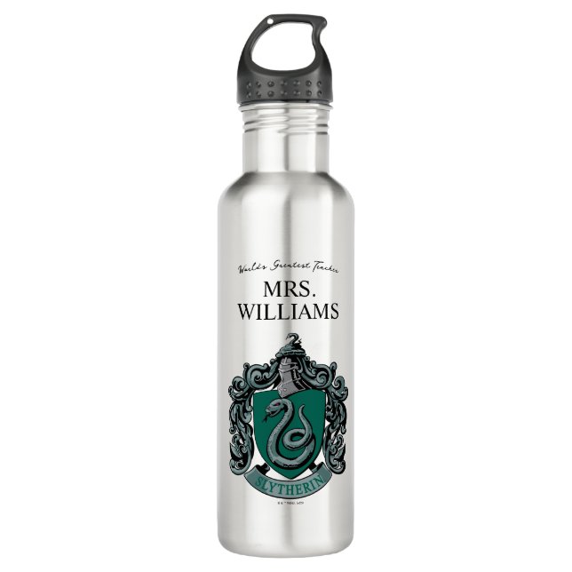 Harry Potter | Slytherin Teacher Personalisiert Edelstahlflasche (Vorderseite)