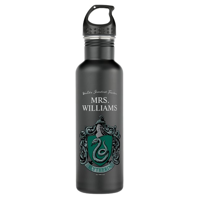 Harry Potter | Slytherin Teacher Personalisiert Edelstahlflasche (Vorderseite)