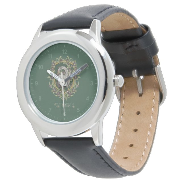 HARRY POTTER™ | SLYTHERIN™ Wappen Armbanduhr (Schrägansicht)