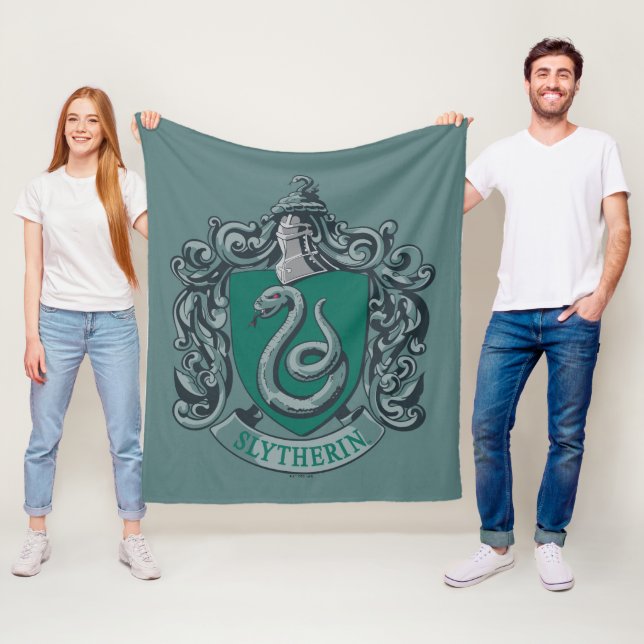 Harry Potter | Slytherin Wappen Green Fleecedecke (Beispiel)