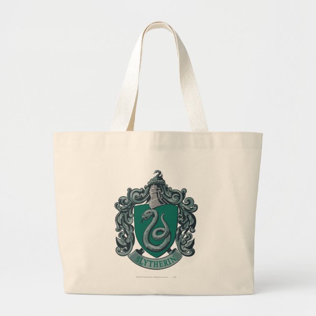 Harry Potter | Slytherin Wappen Green Jumbo Stoffbeutel (Vorne)