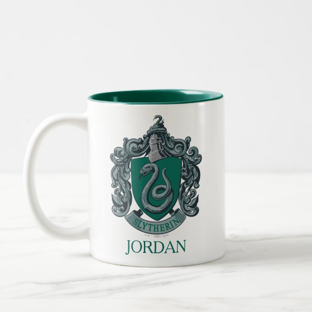 Harry Potter | Slytherin Wappen Green Zweifarbige Tasse (Links)