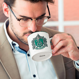 Harry Potter   Slytherin Wappen Grün Zweifarbige Tasse