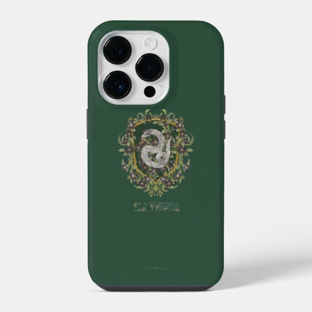 HARRY POTTER™ | SLYTHERIN™ Wappen iPhone 14 Pro Hülle (Rückseite)