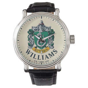 Harry Potter   Slytherin-Wappen mit Goldbanner Armbanduhr