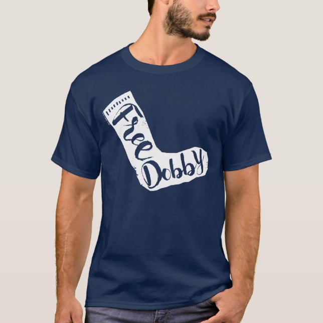 Harry Potter | Socken Typografie "Free Dobby" T-Shirt (Vorderseite)